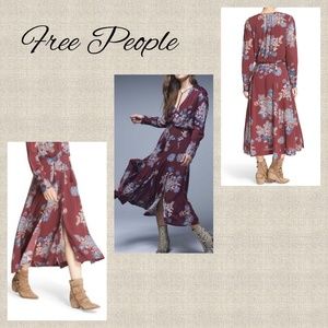 NWOT Free People Miranda Midi Floral Dress